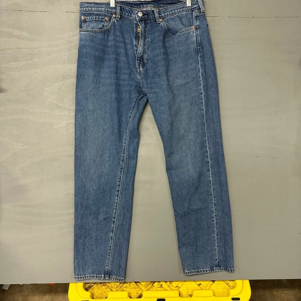 Levi's 505 Regular Fit Straight Leg Blue Denim Jeans Mens‎ W36 L32